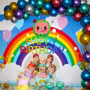 Cocomelon 7x5ft Backdrop Banner for Boys & Girls Birthday Party Photos 🎈